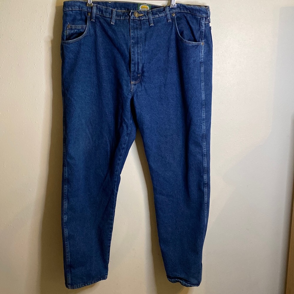 Cabela’s Flannel Insulated Straight Leg Jeans Sz 44/34